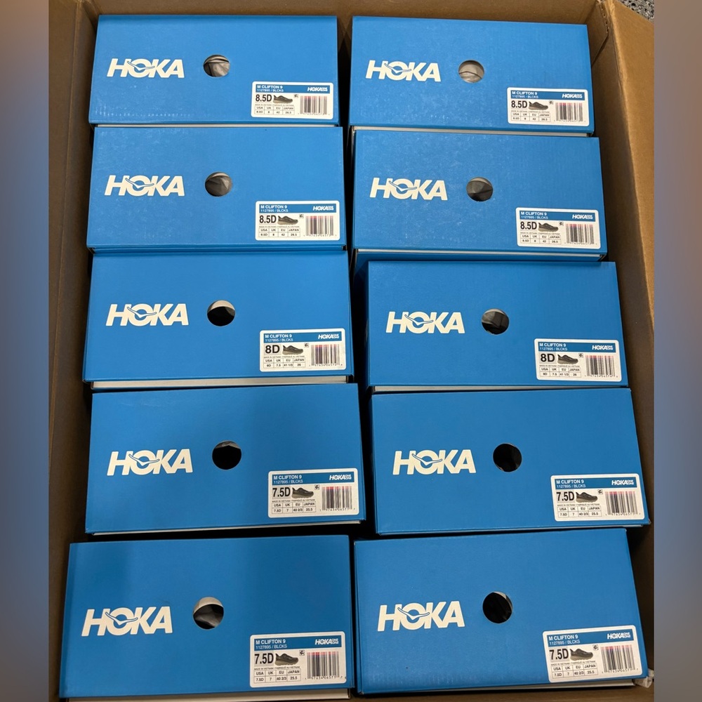 Men's HOKA Clifton 9  - Color: Black/Slate - NEW IN BOX - ONLY A FEW LEFT! - Picture 9 of 11